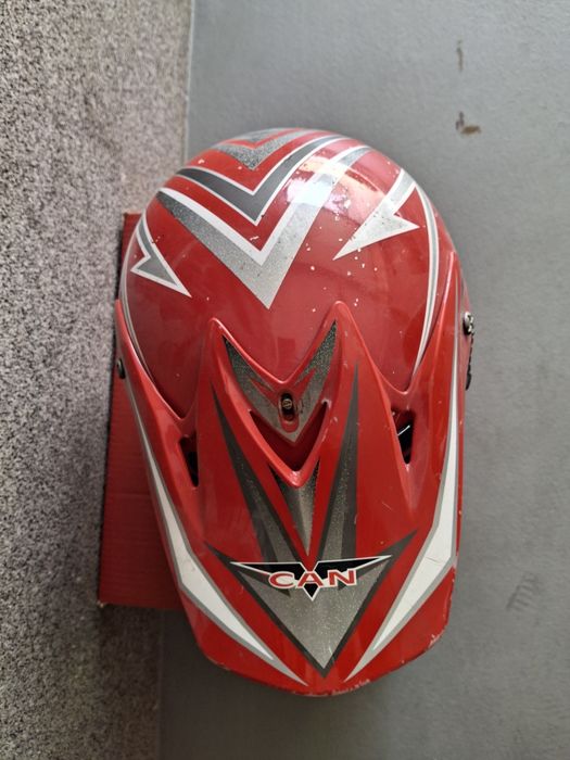 Capacete motocross vermelho