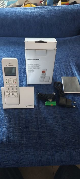 Telefone fixo branco sem fios