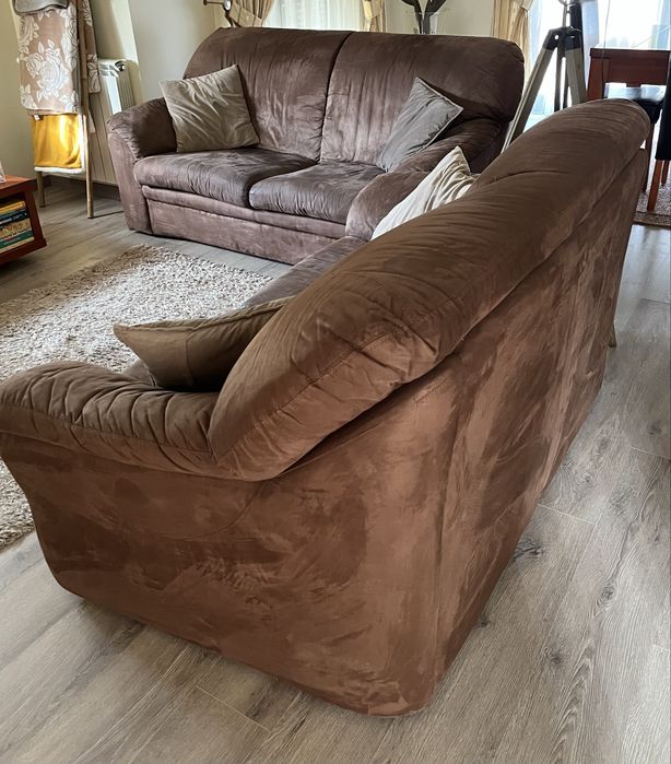 Sofás Castanhos (3+2)