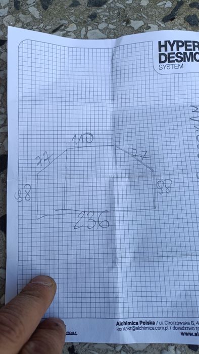 Okno plastikowe skośne