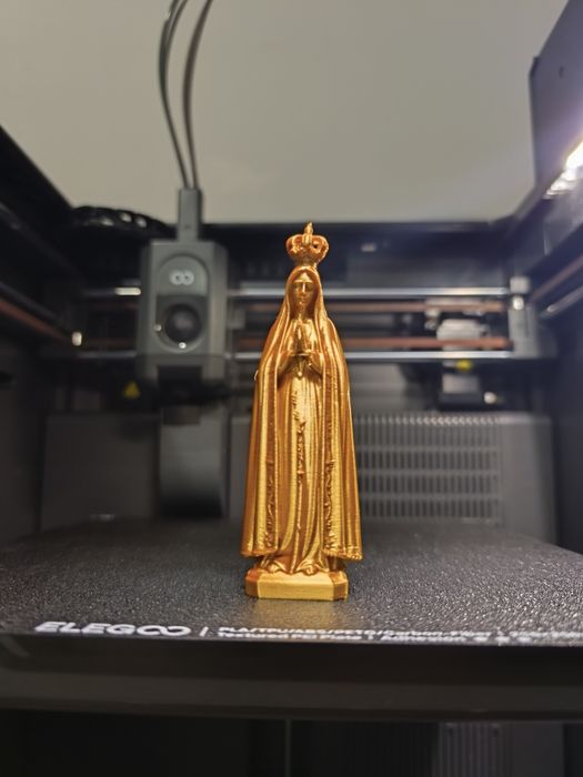 Imagem nossa senhora de Fátima Gold 3D