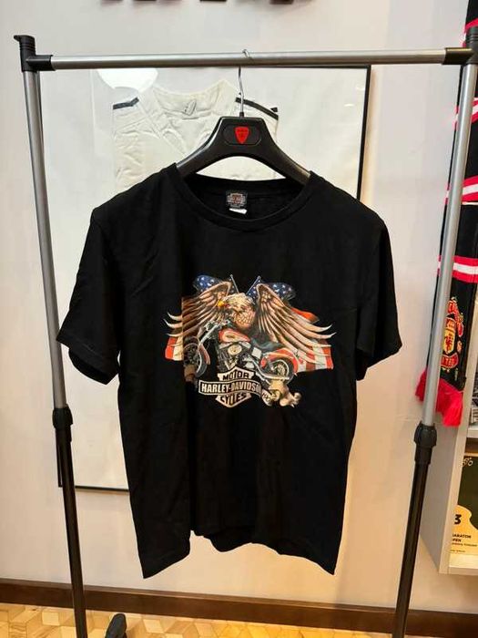 Koszulka Vintage 90s Harley Davidson Spellout Logo Tee L