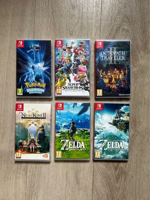 Nintendo Switch com 6 Jogos e Acessórios