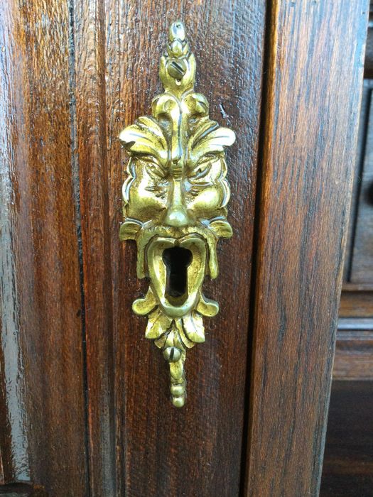 Nicho prateleira Armário suspensão madeira exótica Antigo 82 cm