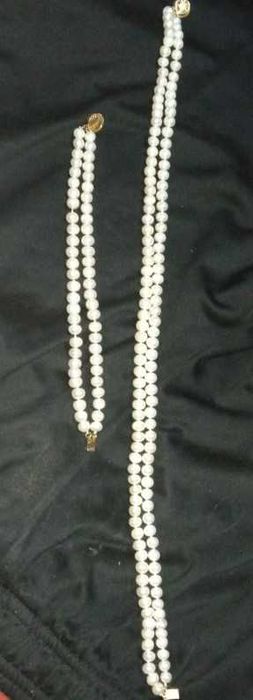 Жемчуг натуральный  , Жемчужное ожерелье, колье , бусы+ браслет