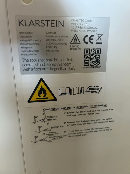 Klimatyzator klarstein 10K