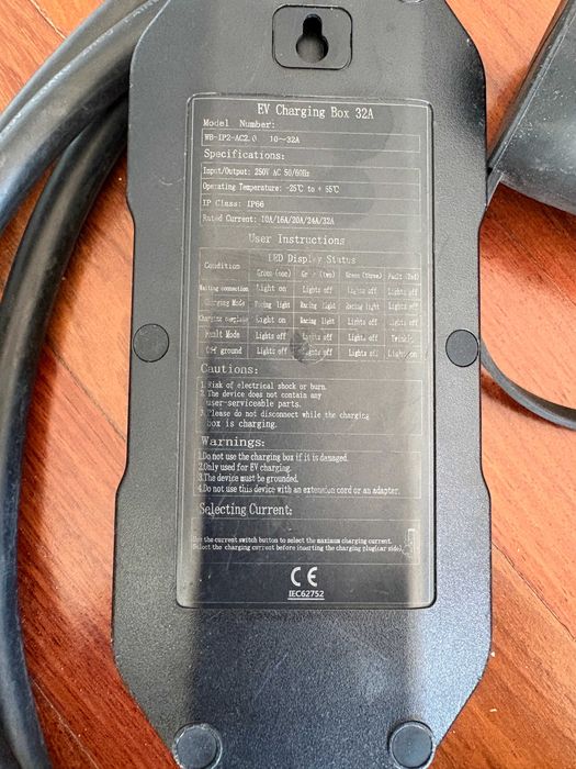 carregador 16 a 32 amp todos carros electricos