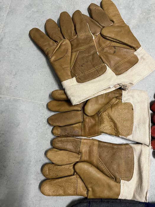 ZESTAW rękawice robocze ocieplane Reis Consorte skórzane, jednopalcowe