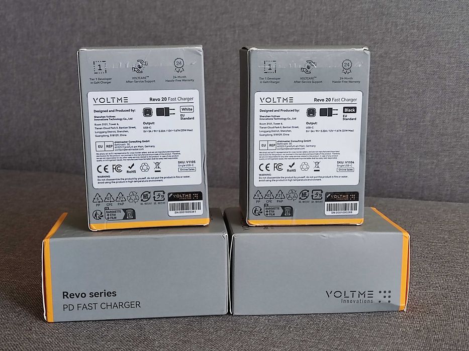 Зарядка Voltme 20W GaN USB-C PD 3.0 PPS QC 3.0. Оригінал, нова.