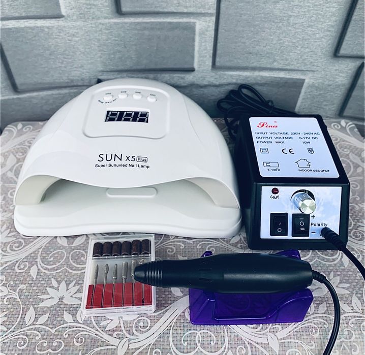 Стартовий набір лампа і фрезер Стартовый набор для маникюра