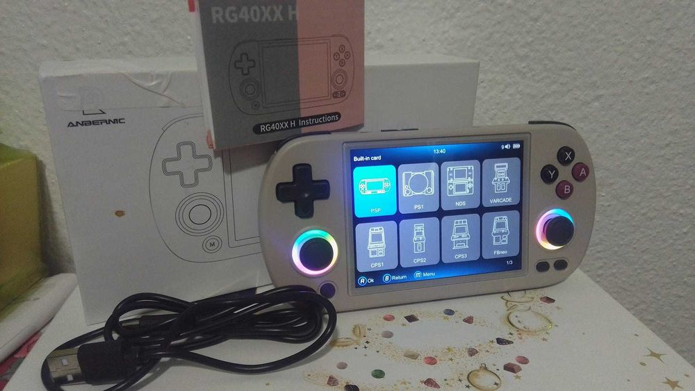Consola Portátil Anbernic RG40XX H - Cinza - Nova!!