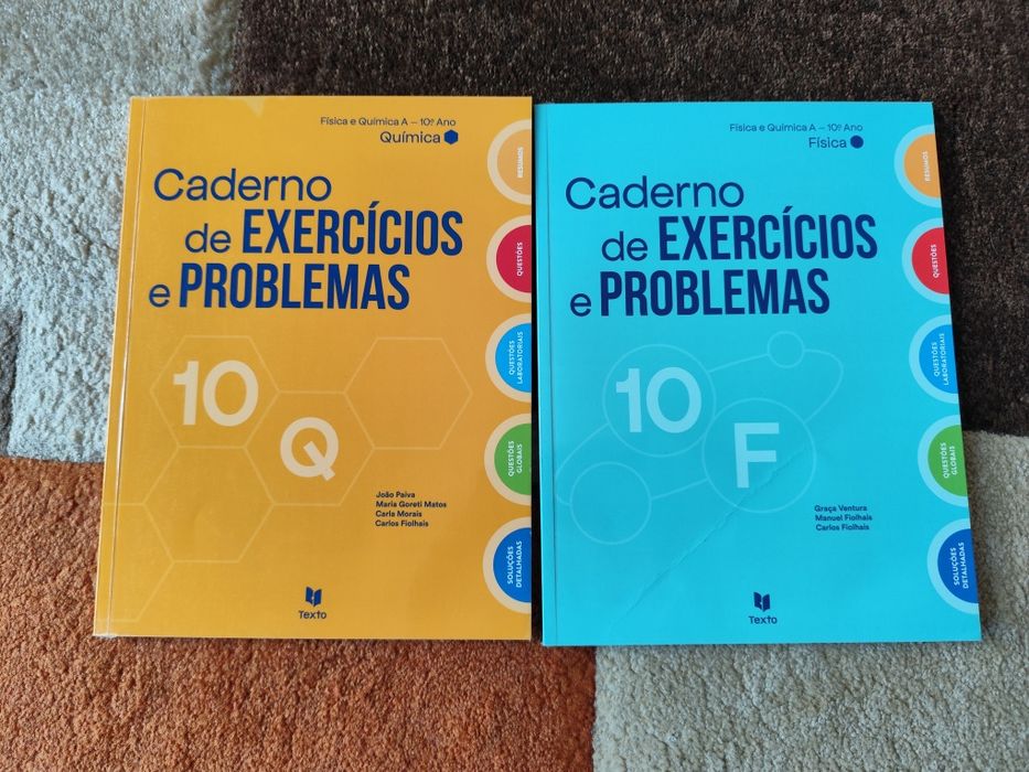 Caderno de exercícios e problemas de química e fisica 10 ano