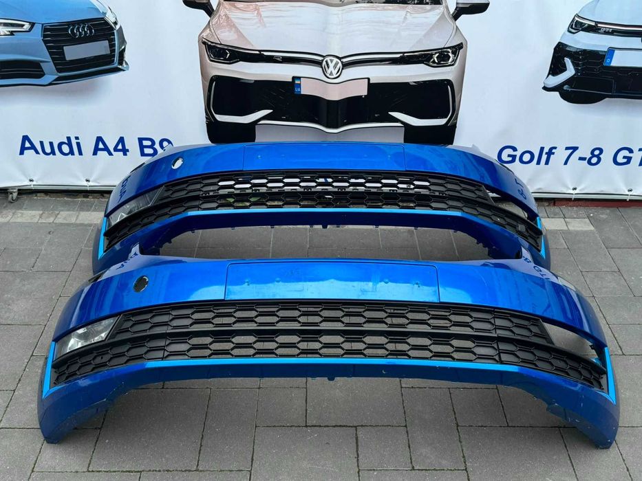Skoda octavia A7 рестайлинг бампер передний 5e0807221n шрот октавія