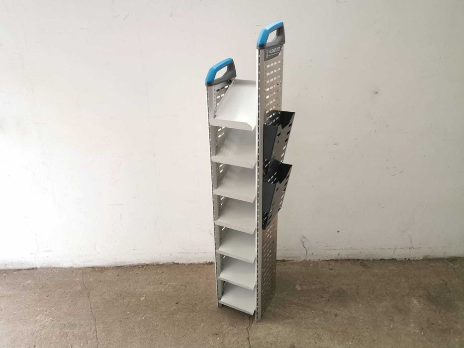 Regał samochodowy serwisowy zabudowa serwisowa warsztat KUWETY SORTIMO