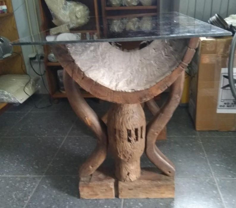 Mesa de Apoio Rústica em Madeira Maciça de Elevadíssima Qualidade