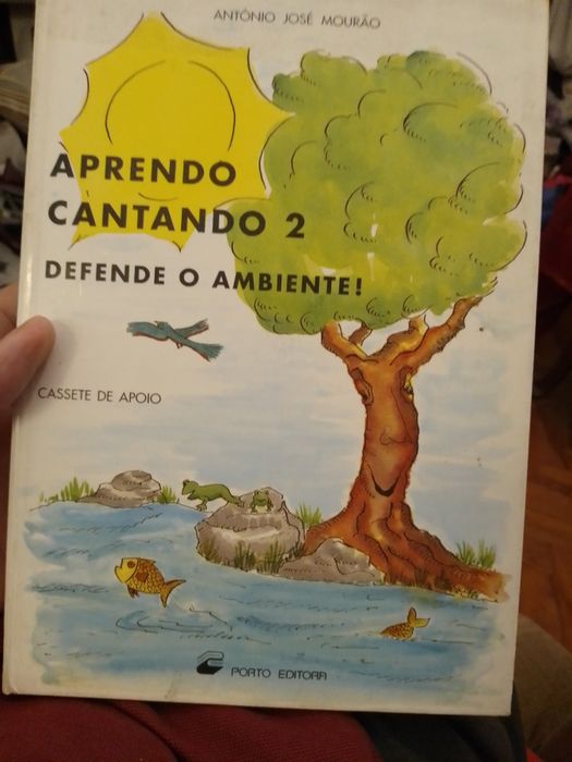 Aprendo Cantando 2 defende o ambiente ! Com cassete de apoio selada - 1 edição Porto editora -capa dura - 20E -Pessegos-5E Desde 2E