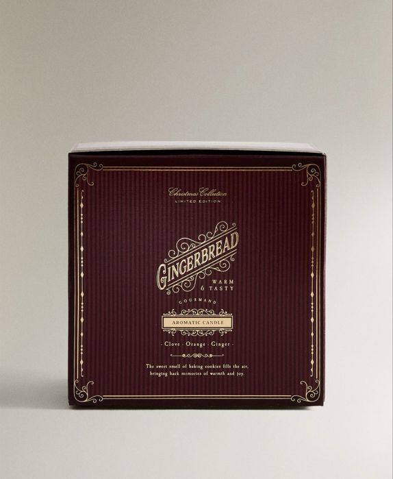 (900 G) Vela Aromática GINGERBREAD Zara Home NOVO
