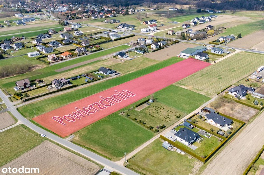 Płaska, ustawna działka po podziale geodezyjnym