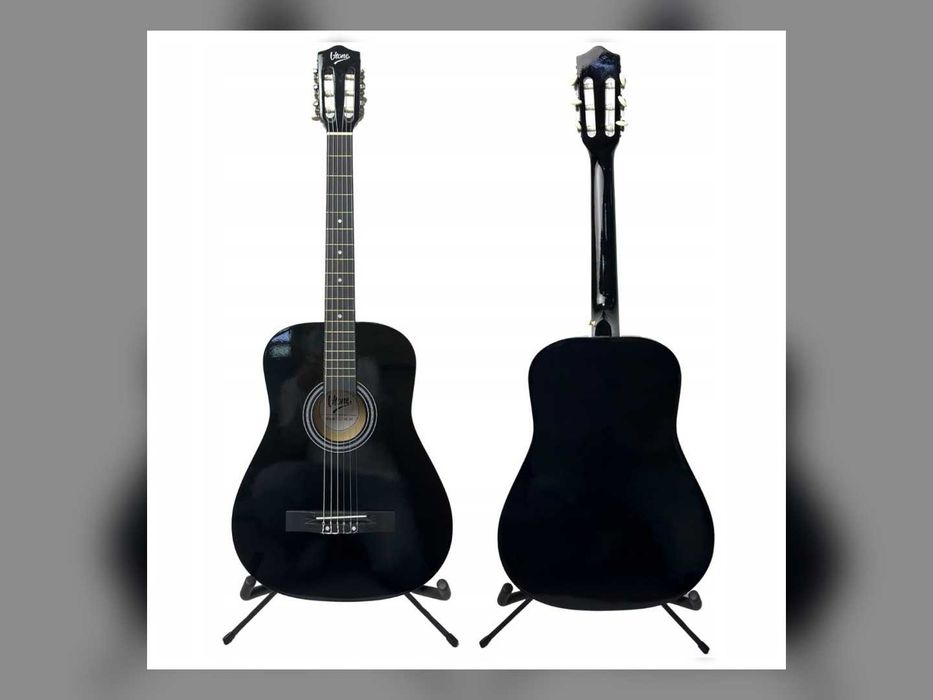 Nowa Gitara Klasyczna 4/4 V-Tone BCG Czarna Nylonowe Struny Akordy