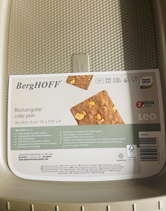 Forma do pieczenia, blaszka prostokątna  BergHOFF