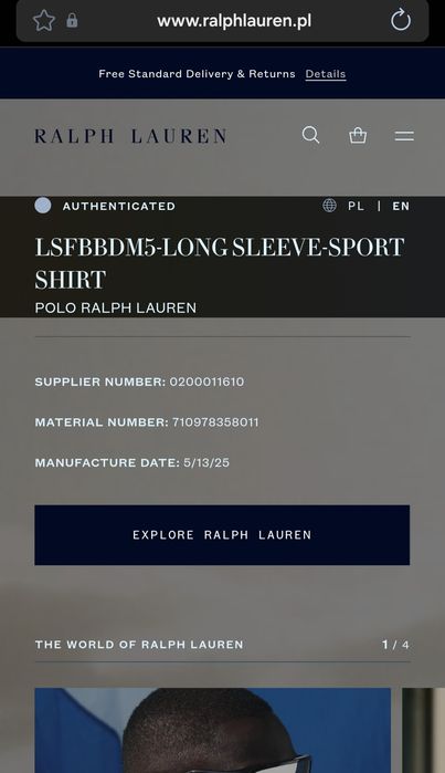 Koszula Męska Ralph Lauren L