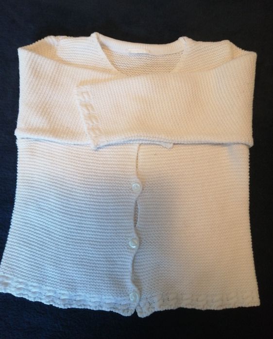 Casaco branco para menina