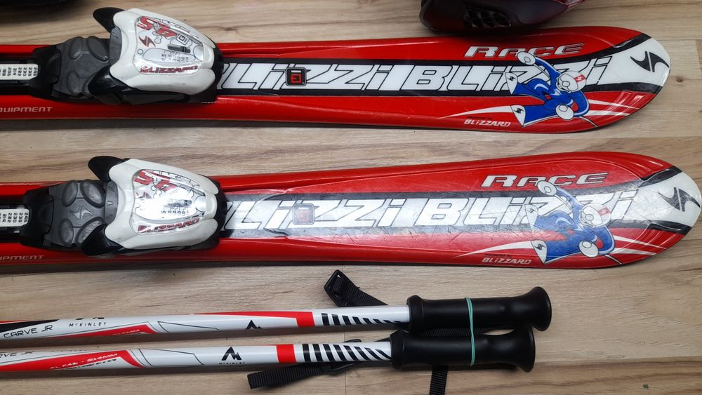 Narty 100cm BLIZZARD Buty 20.5cm/32 Kijki Kask Gogle