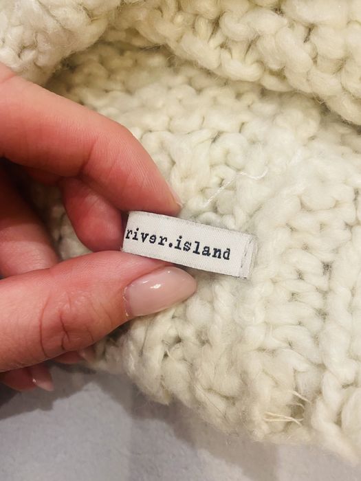 Komplet czapka i rękawiczki RIVER ISLAND beżowy