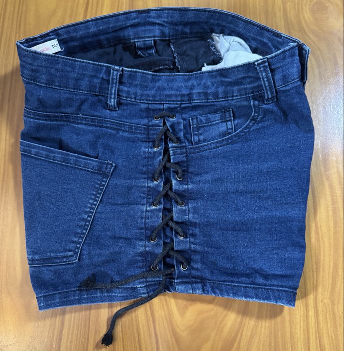 Шорти міні зі шнуровкою збоку