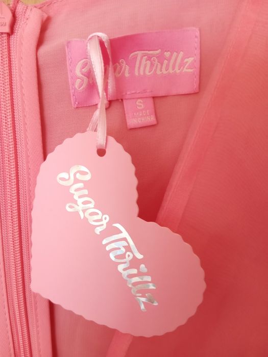 Vestido lindo de cerimónia, rosa tamanho S marca Sugar Thrills