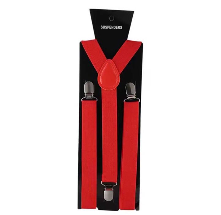 Czerwone szelki męskie