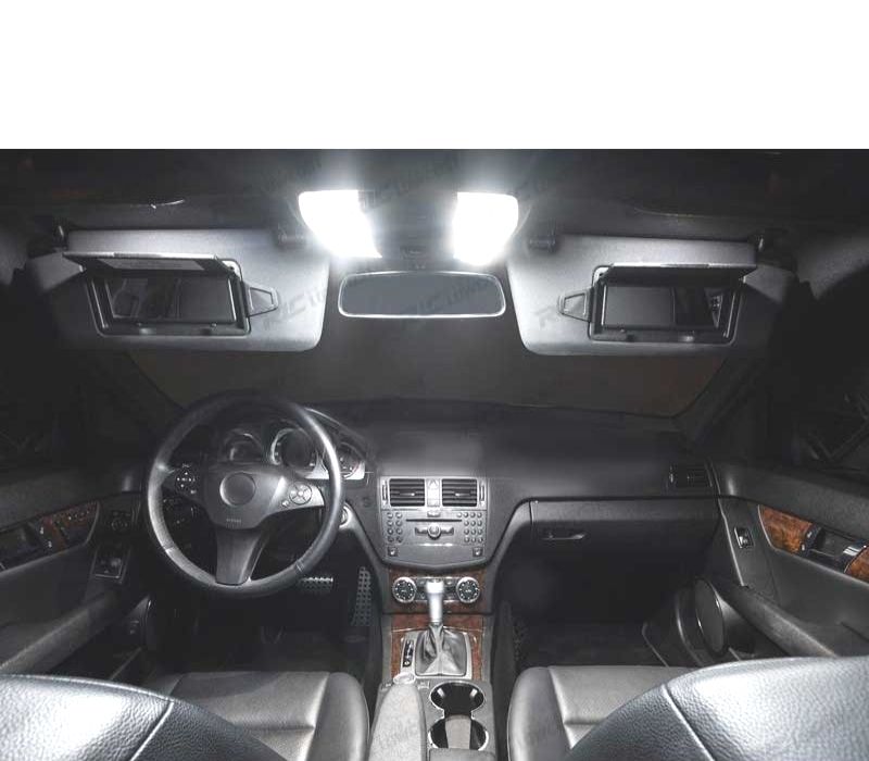 KIT COMPLETO 19 LAMPADAS LED INTERIOR PARA MERCEDES CLASE C W204 SEDAN C230 C250 C280 C300 C350 C63 AMG 08-14