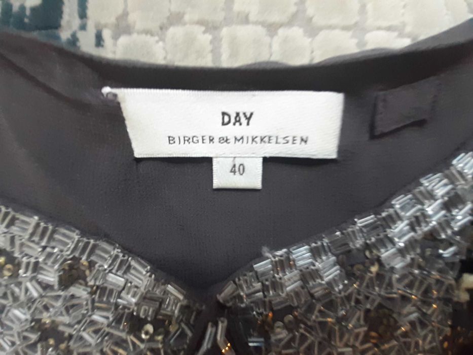 Piękna jedwabna szeroka sukienka DAY Birger&Mikkelsen, 40 uniwersalny.