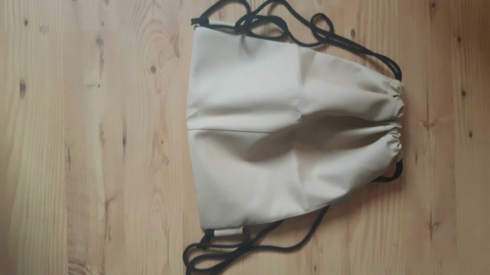 Worek ekoskóra plecak nowy beżowy