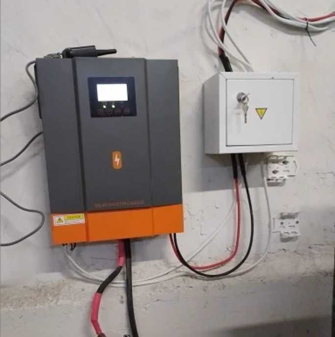 Гибридный солнечный инвертор PowMr 1600W MPPT 80A 24V чистая синусоида