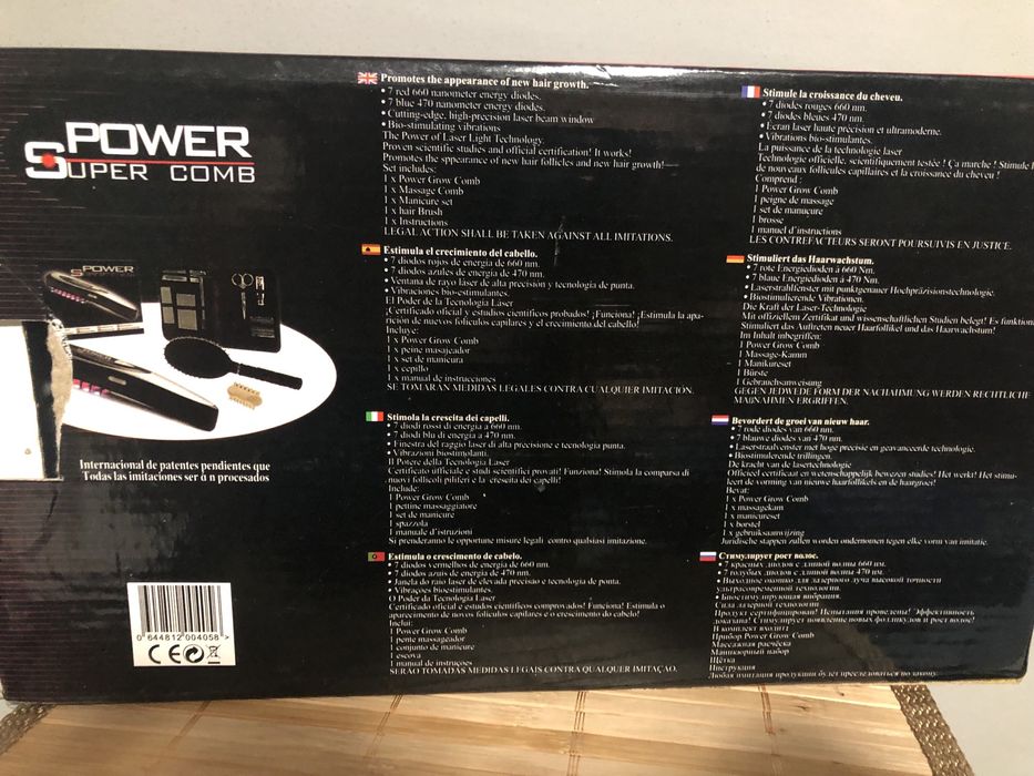 Pente de tratsmento laser para queda de cabelo