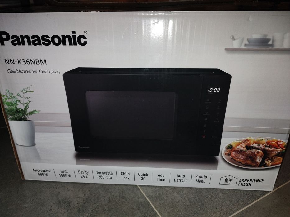 Mikrofalówka Panasonic nn-k36nbm z funkcją grilla