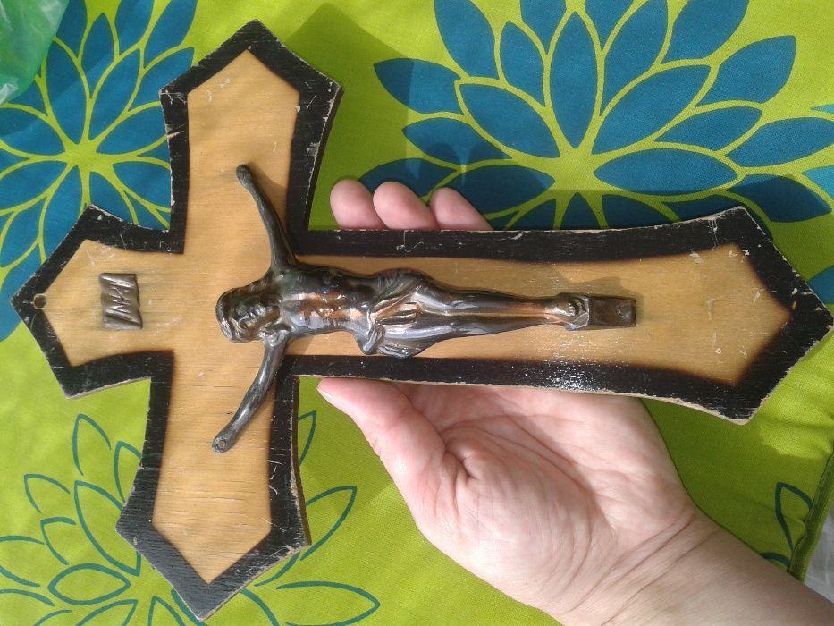 Tanie, Okazja, Starodawny, zabytkowy krzyż, krucyfiks