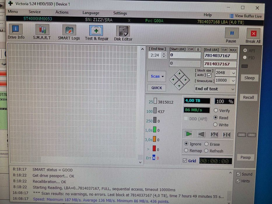 3.5 HDD Жорсткий диск 4Tb, малий пробіг Seagate Constellation ES.3 SED