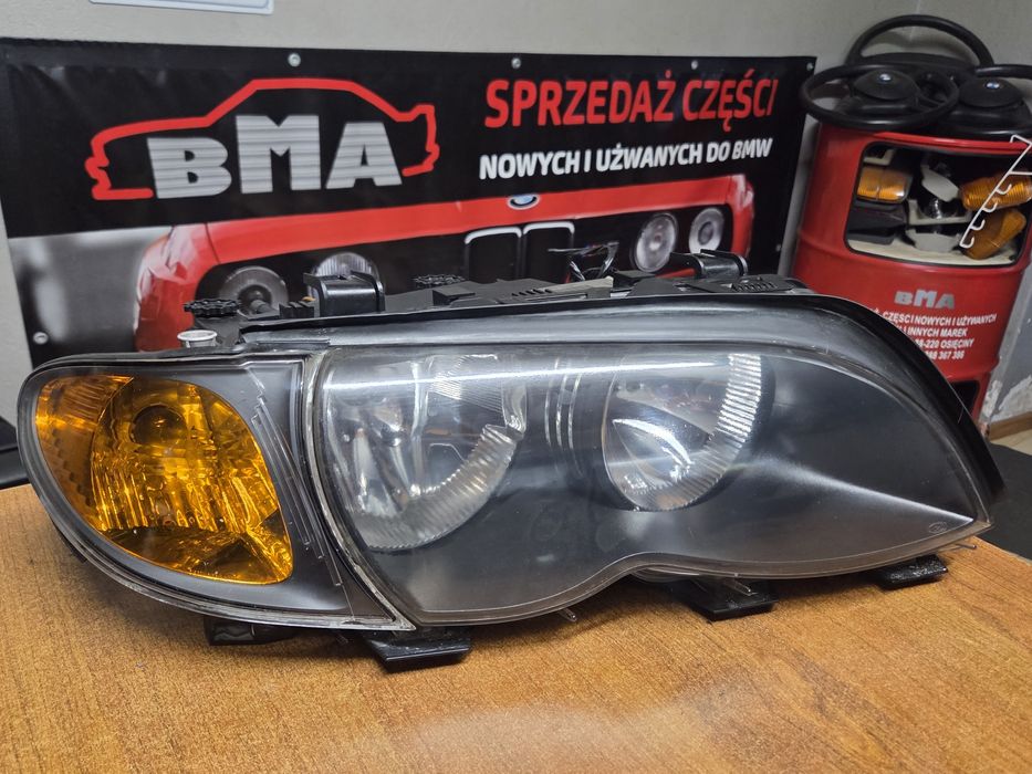 BMW E46 Reflektory ZKW Lampy Kierunki Przód Komplet Polift  BDB Stan