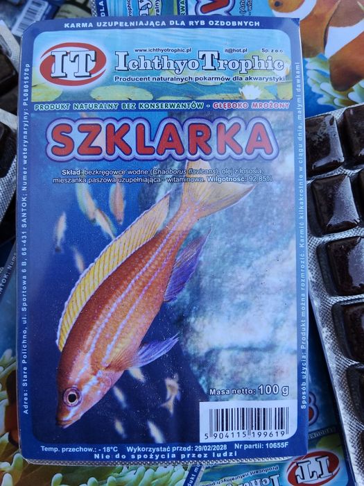 Artemia mrożona. Pokarmy