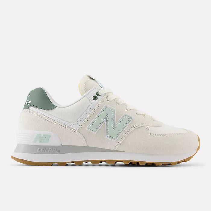 New Balance Womens 574 Sea Salt / New Spruce