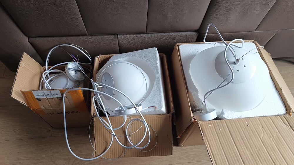 nowe designerskie lampy sufitowe - 3 sztuki