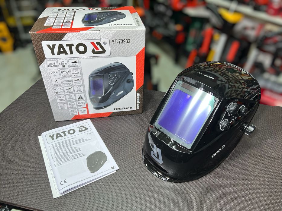 Сварочная маска Хамелеон YATO на 4 датчика MIG/MAG/MMA/TIG