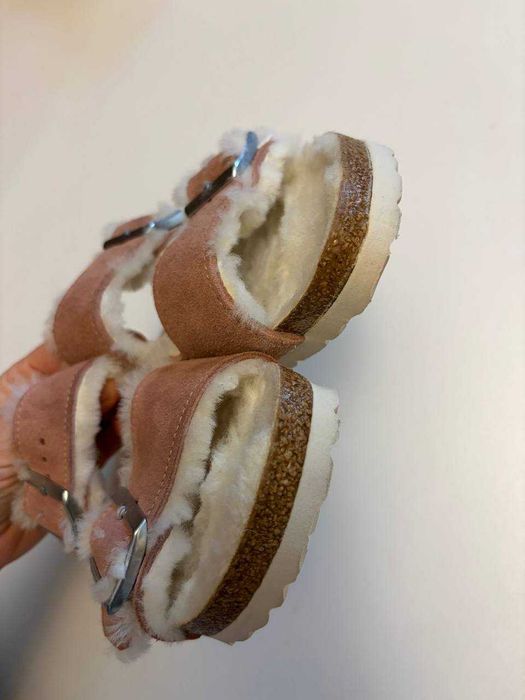 Нові шльопанці Birkenstock Arizona Shearling колір Pink Clay 37 розмір