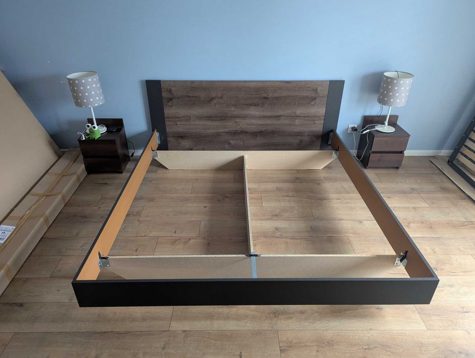 Nowoczesne łóżko lewitujące 180x200 cm + 2 szafki nocne | Komplet