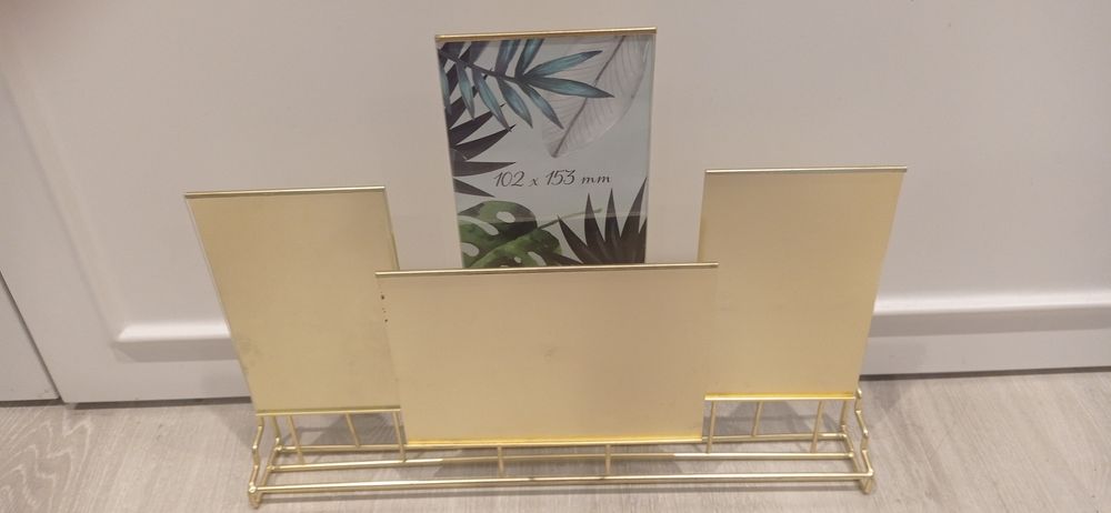 Ramki na zdjęcia złote, kolaż, ozdoby