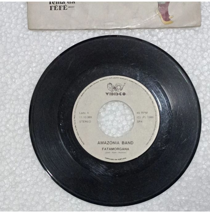 Disco Vinil Single 7'' 45 RPM Amazónia Band Fatamorgana 1989 PT Vidisc