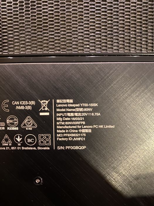 Laptop Lenovo Y-700 i7-6700HQ