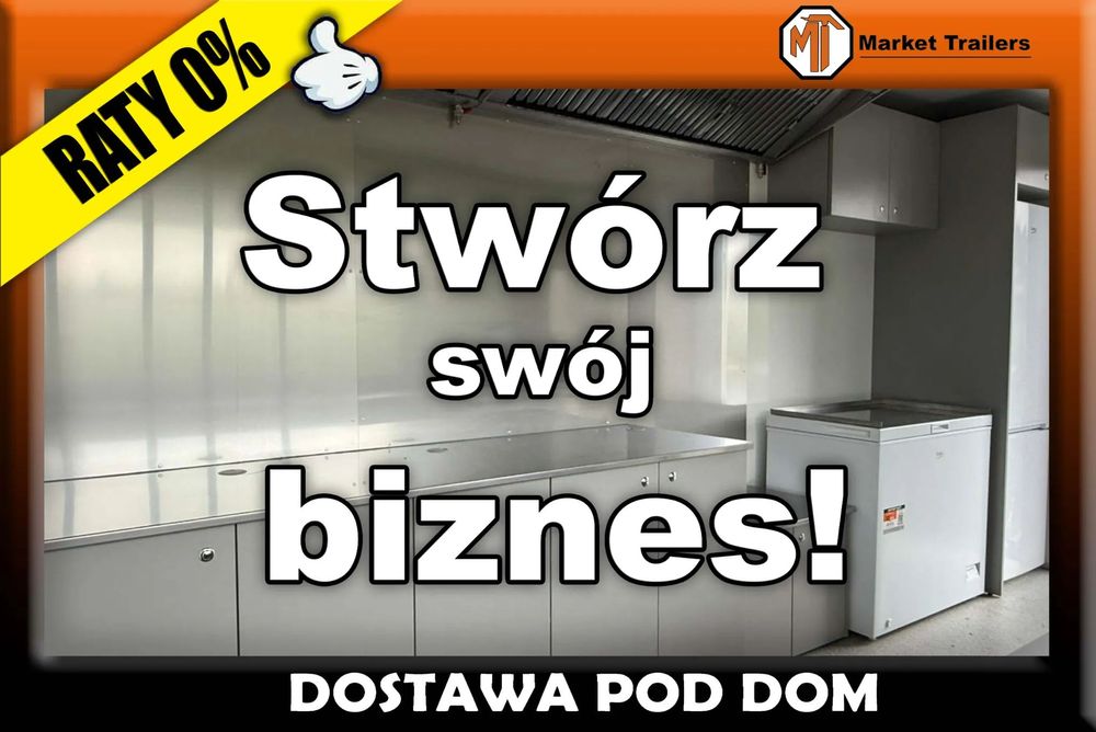 Nowim Przyczepa  Przyczepa gastronomiczna kebab burger frytki fast food 4.5m wyposażona
